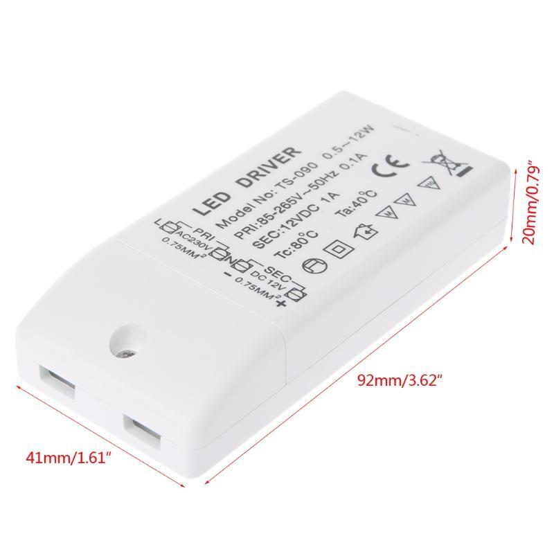 AC 85-265V To DC 12V 12W LED Driver Power Supply Transformer For MR11 MR16 Bulb