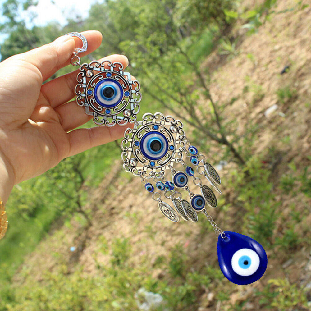 Turkish Blue Eyes Wind Chimes Wall Hanging Ornament Garden Home Decor (B)