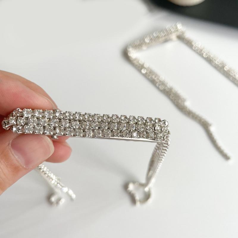 Rhinestone Hair Clip Long Tassel Dangle Hair Barrettes Hair Pins for Long Hair