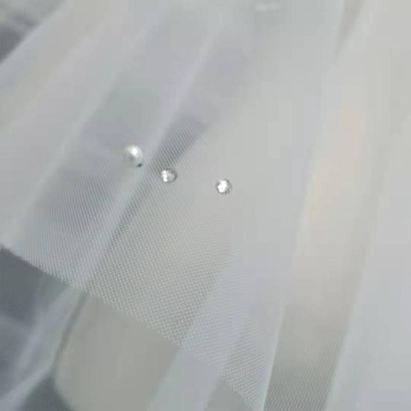 Wedding Veil Rhinestones Embellished Short Bachelorette Party Sheer Veils