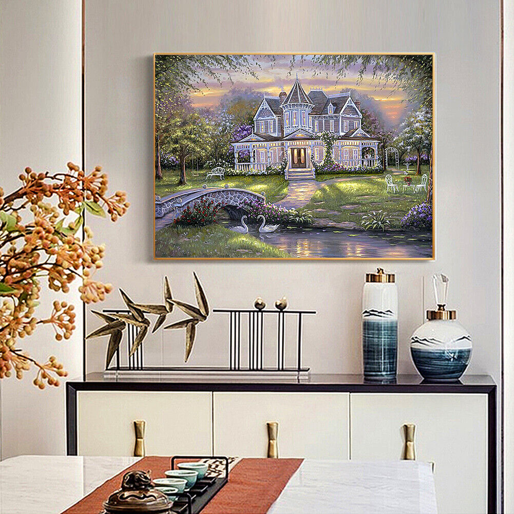 Square Diamond Painting 5D DIY Country Villa Full Drill Rhinestone Picture