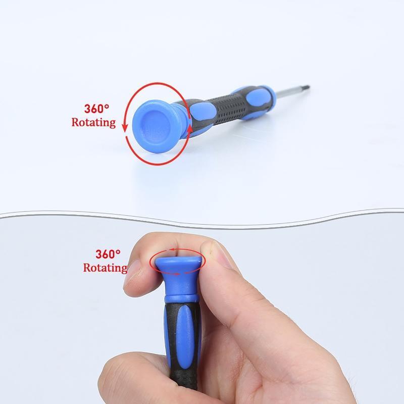 Eyeglass Repair Kit with 6 Pcs Magnetic Screwdrivers and Glass Screw Tweezers