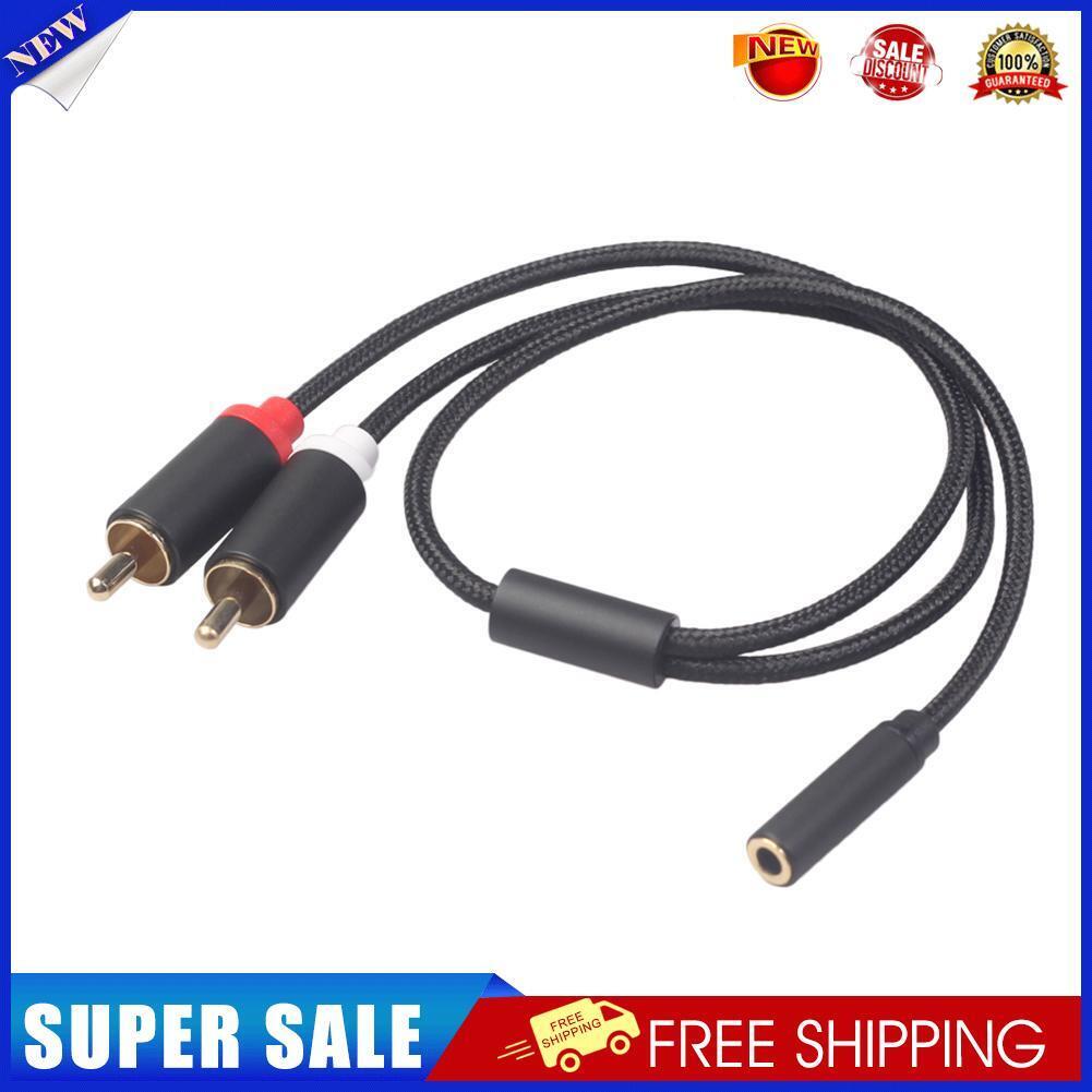 0.4m RCA Cable 2 RCA Male to Female 3.5mm Jack Adapter Audio Cable Cord