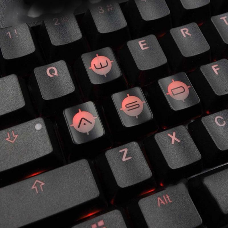 5Pcs ABS Mechanics Keyboard Keycap Small Devil keycaps ESC WASD Backlight KeyCap