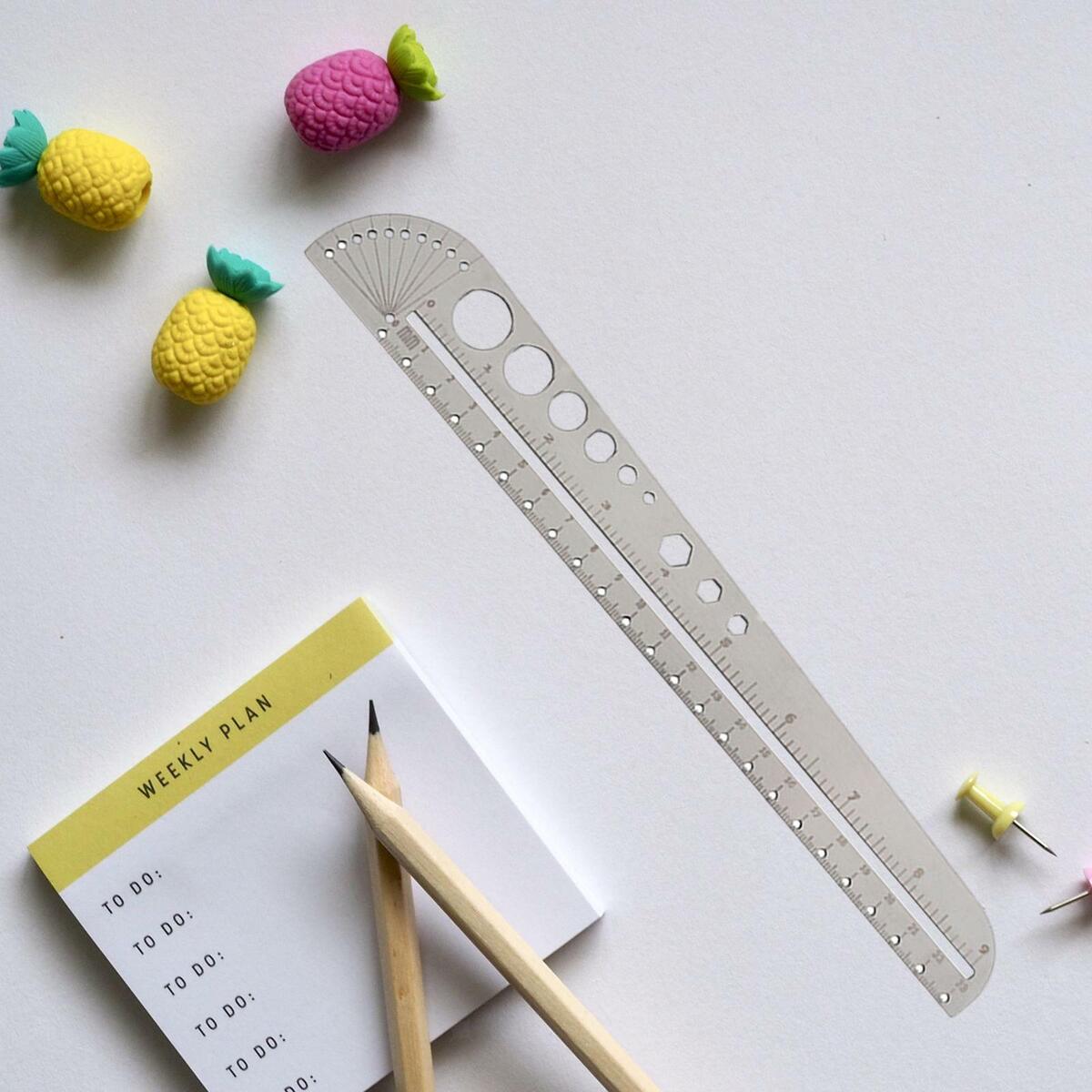 Angle Protractor Ruler Degree Measuring Tool Hexagon Ruler for