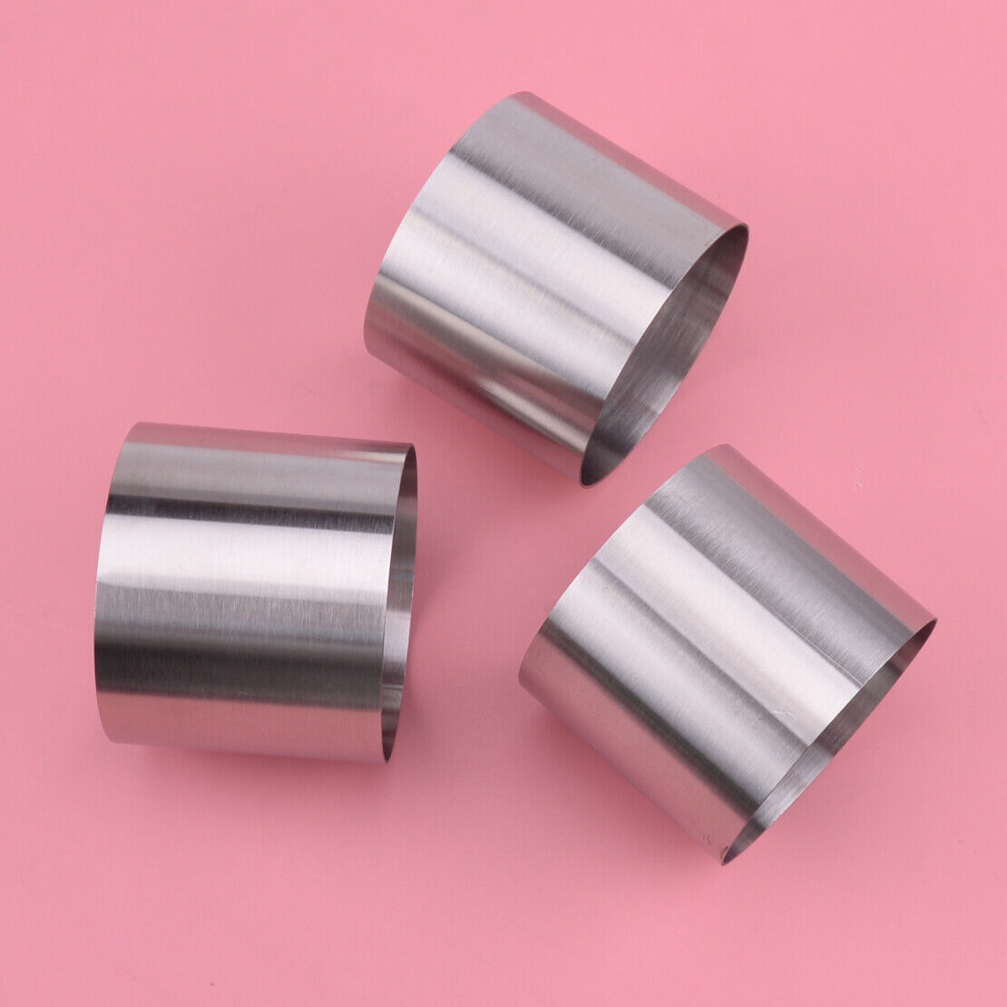 3x 6cm Stainless Steel Round Mold Mousse Cake Cutter Ring Pastry Baking Mould