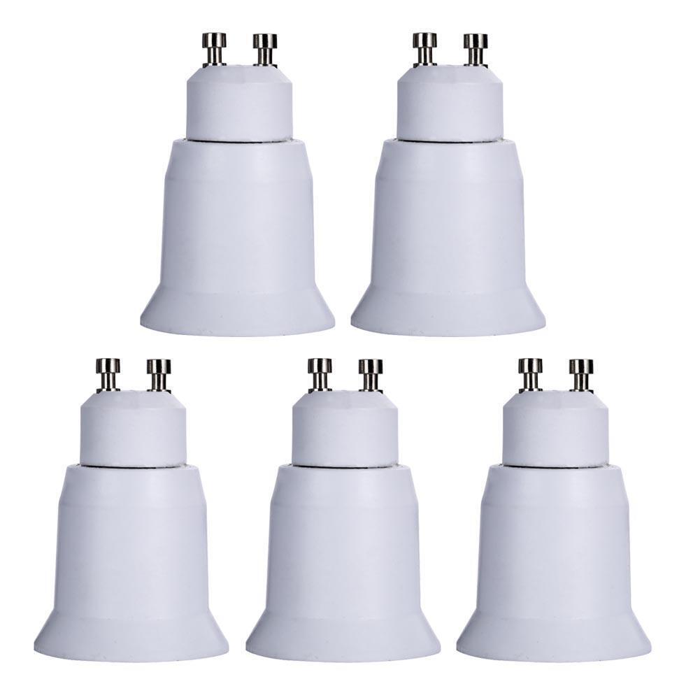 5PCS GU10 to E27 Base Screw Light Lamp Bulb Holder Adapter Socket Converter