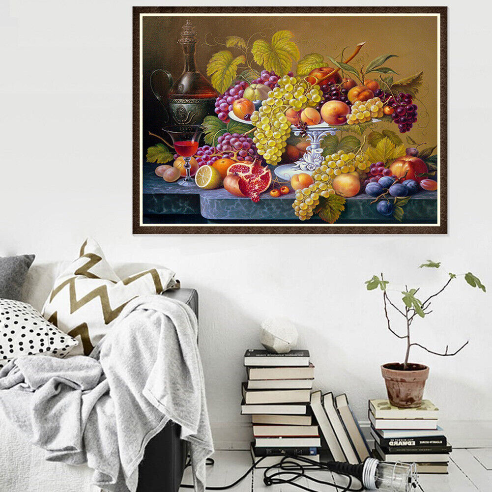 Fruit Dish DIY Full Drill Diamond Painting Embroidery Cross Stitch Decor