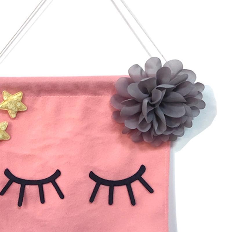 Nordic Kids Baby Room Decor Eyelash Flower Ornaments Wall Hanging Decoration