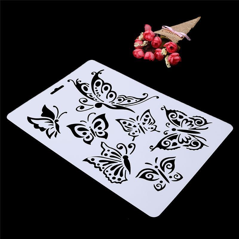 Layering Stencils Album Scrapbooking Drawing Painting Template Paper DIY Mould