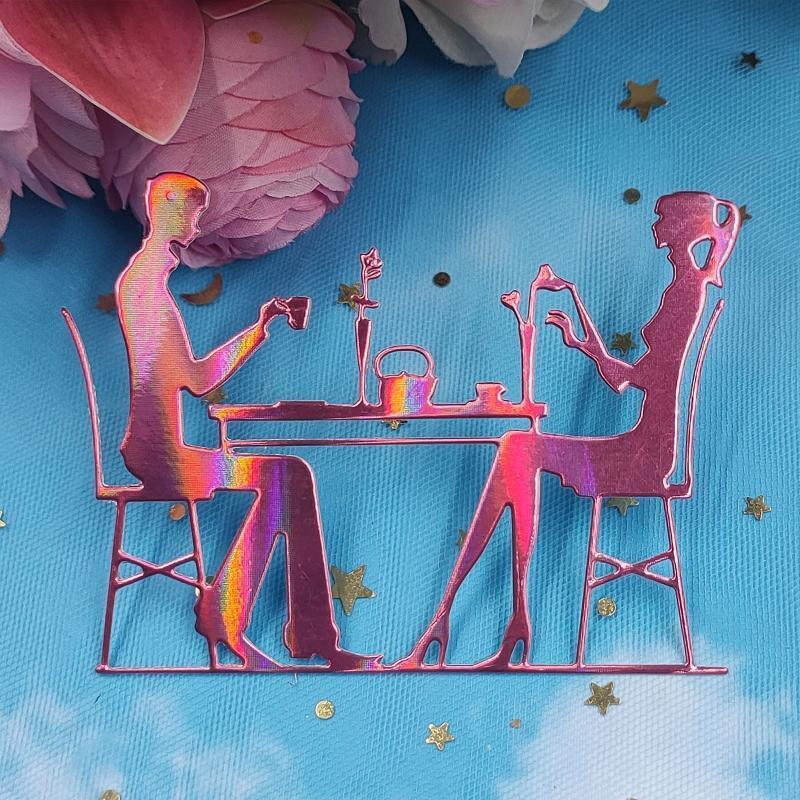 Couple Dating Metal Cutting Dies Photo Album Decoration Family Together Party D