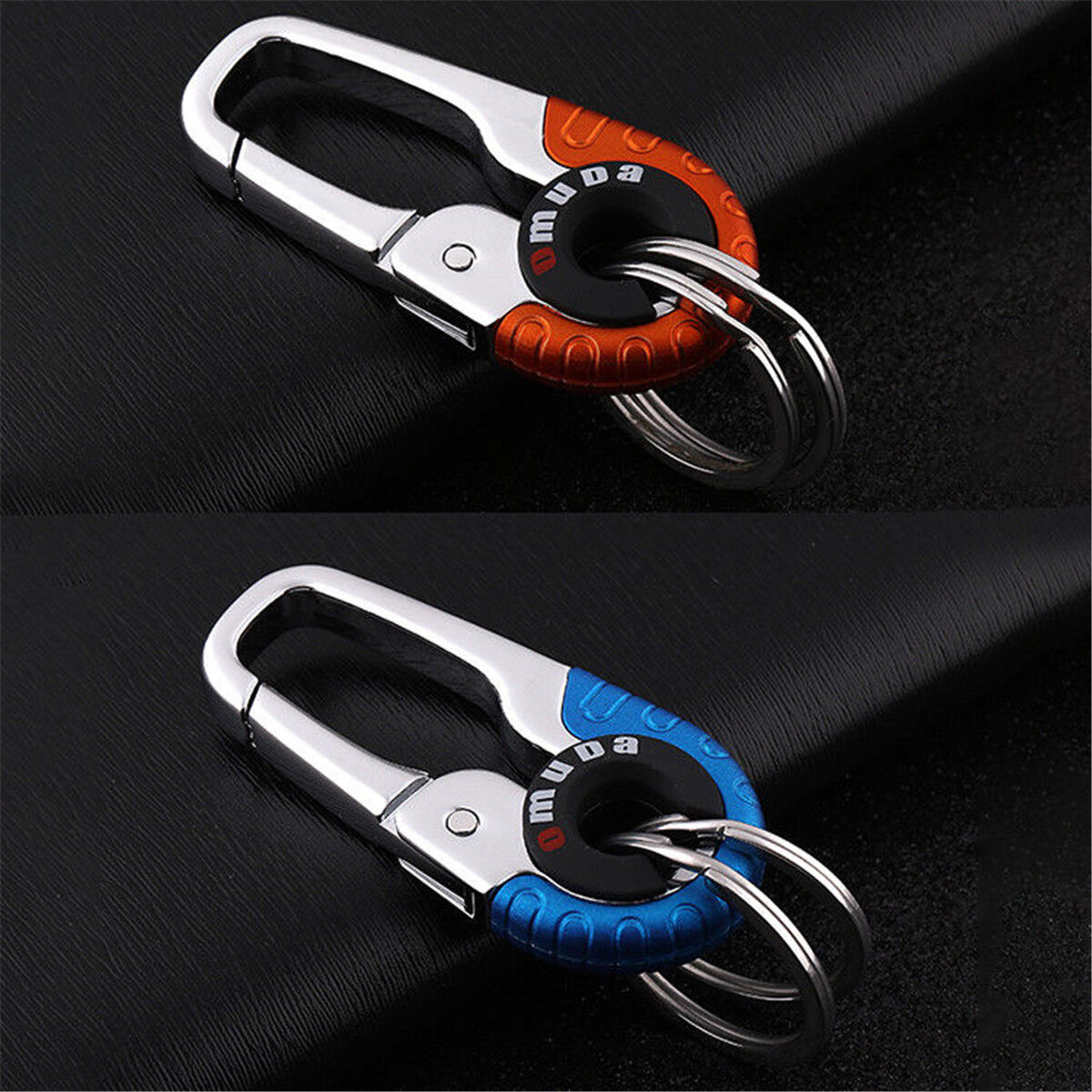 Keychain Key Ring Hook Outdoor Stainless Steel Buckle Carabiner Climbing Random