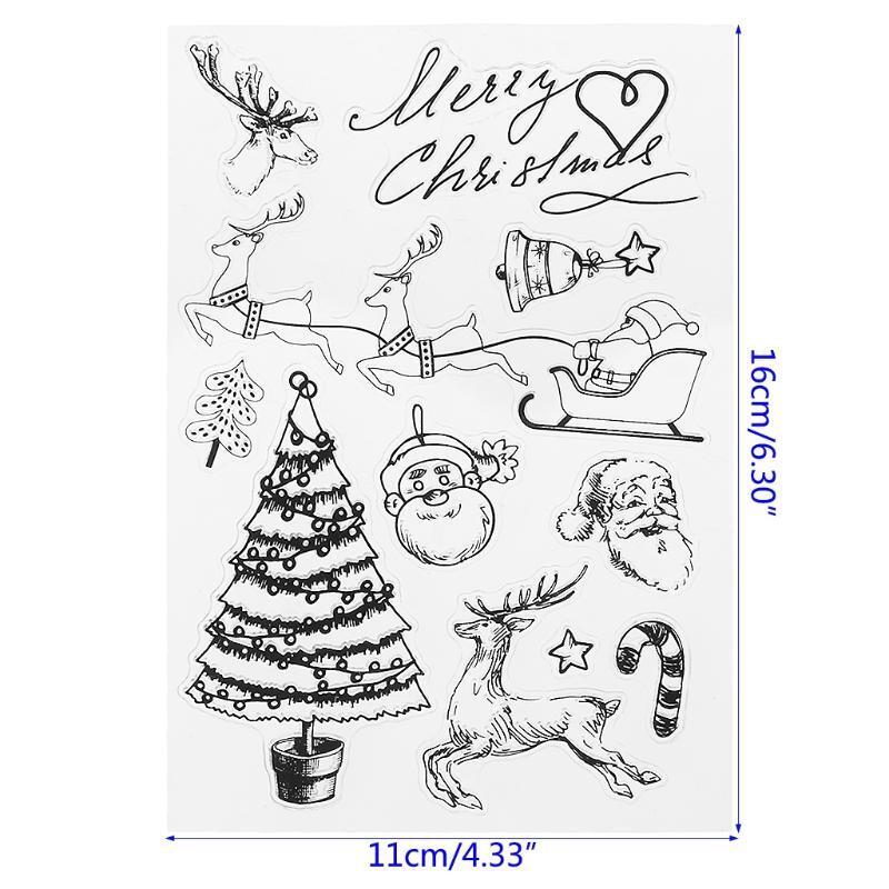 Christmas Transparent Silicone Clear Stamps for Scrapbooking DIY Paper Card Gift