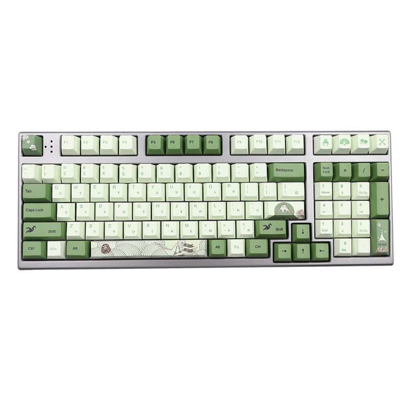 127-key Matcha Keycaps PBT Sublimation OEM Hight for Mechanical Keyboard Keycap