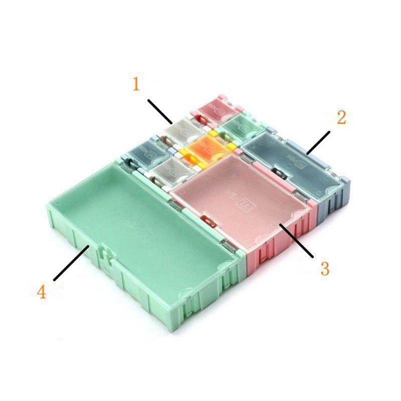 Compact Storage Box Small Container 9-grid Small Items Box Mini Storage Box