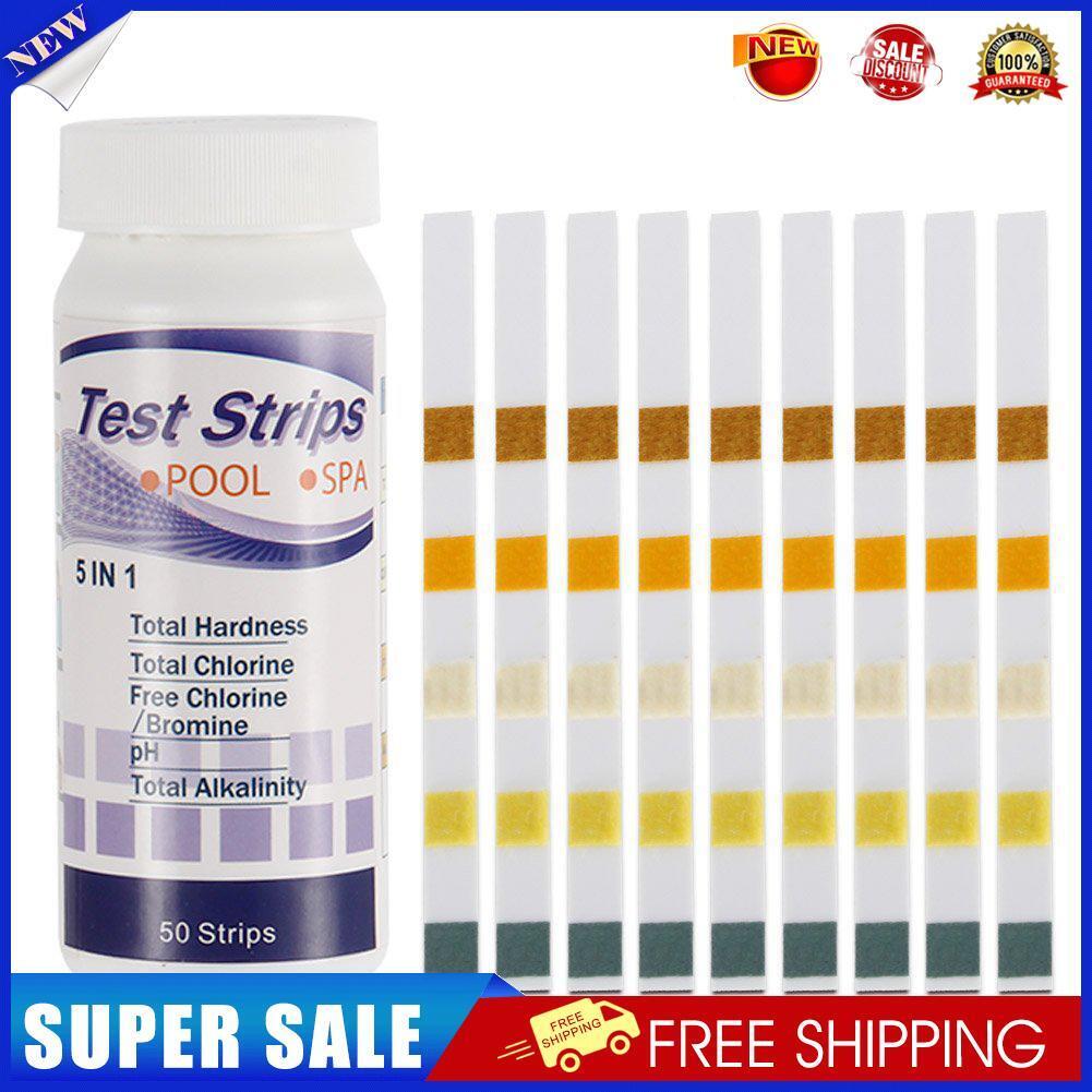 50pcs Chlorine PH Test Strips SPA Swimming Pool Nitrate Water Tester Paper