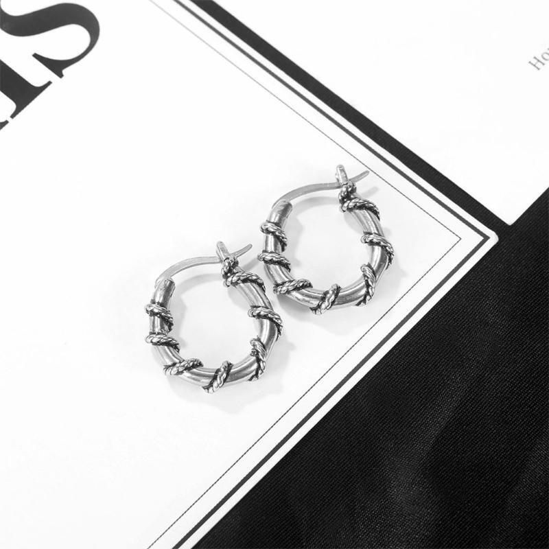 Titanium Steel Twist Hoop Earrings Commute/Dating New Year Fashion Accessories