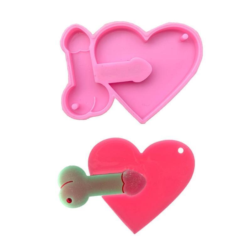 DIY Love Brother Combination Mold Mirror Silicone Mold Keychain Pendant Mould