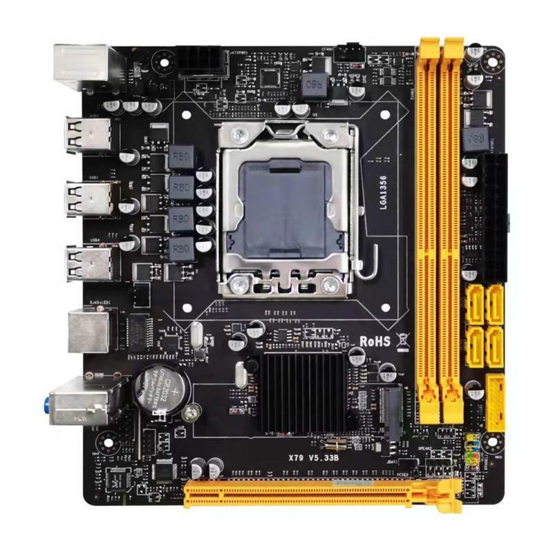 X79 Motherboard PCI-E 16X DDR3x2 Memory NVME M.2 Support LGA 1356 Xeon E5 2420
