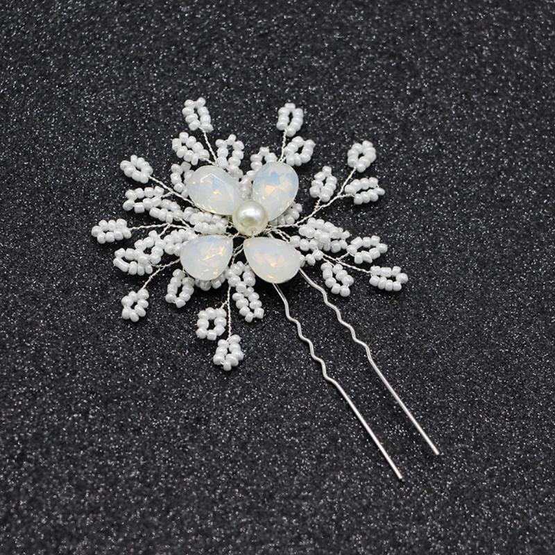 Bride Hairpins Wedding Luxury Decoration Headwear Jewelry Floral Elegant Sticks