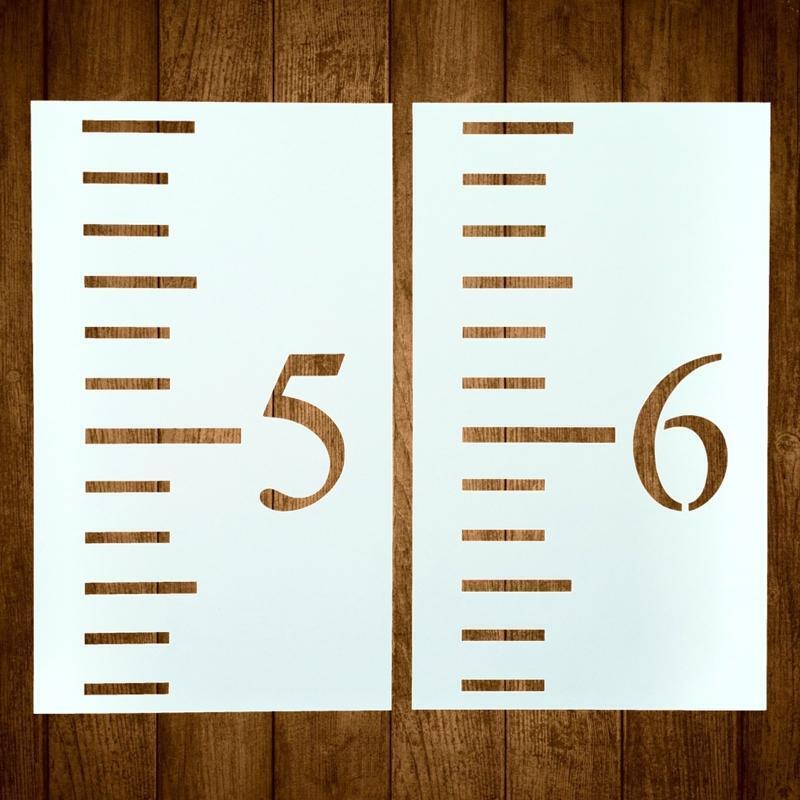 6Pcs Plastic Drawing Template Scale Ruler Stencil Hollow Blank Plastic Ruler