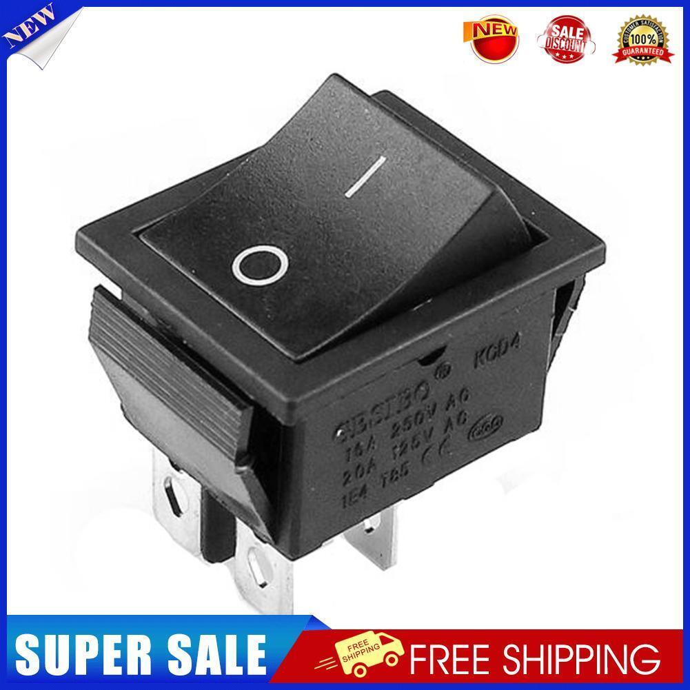 Rocker Switch Power Switch 2-Level 4-Pin Without Light AC125-250V (Black)