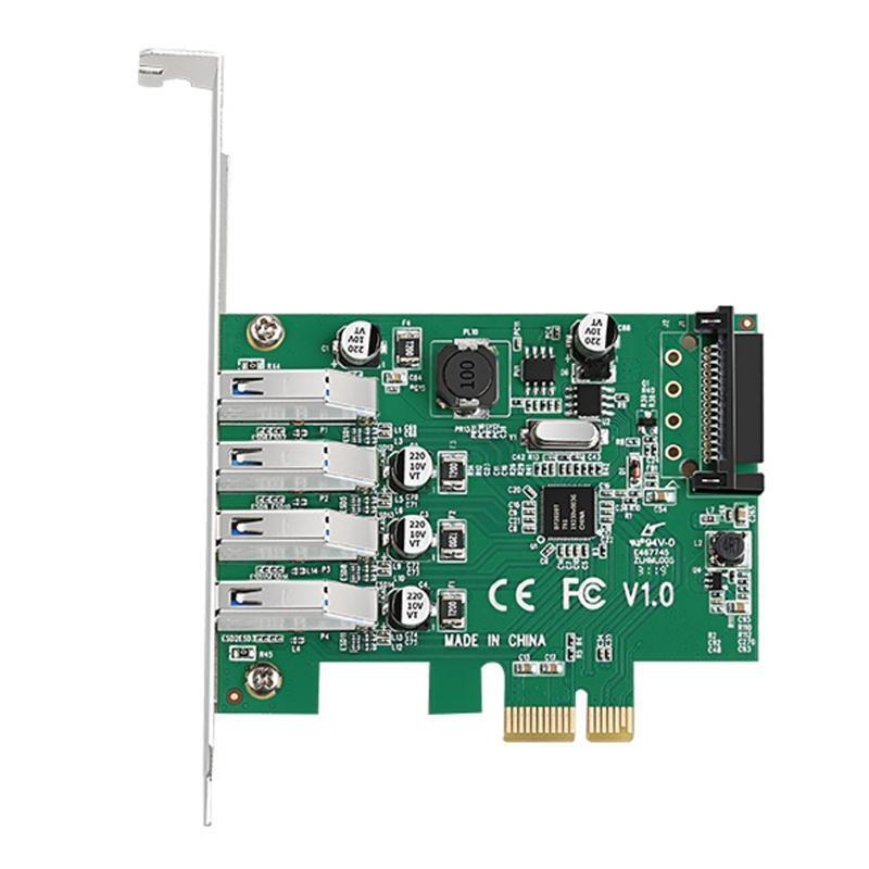 Pci-e to Usb 3.0 4-port Expansion Card 15-pin Sata Power PCI Express Converter