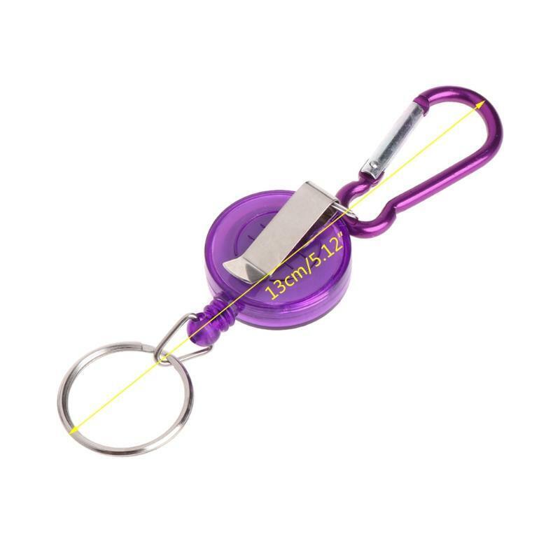 Fly Fishing Tool Zinger Retractor Retractable Reel Holder Key Chain Nylon Cord