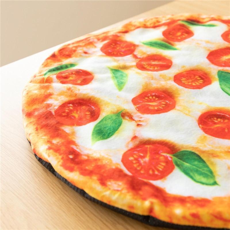 Pizza Print Mat For Dogs Soft Pad Lovely Holiday Gift for Pet Cotton Anti Slip