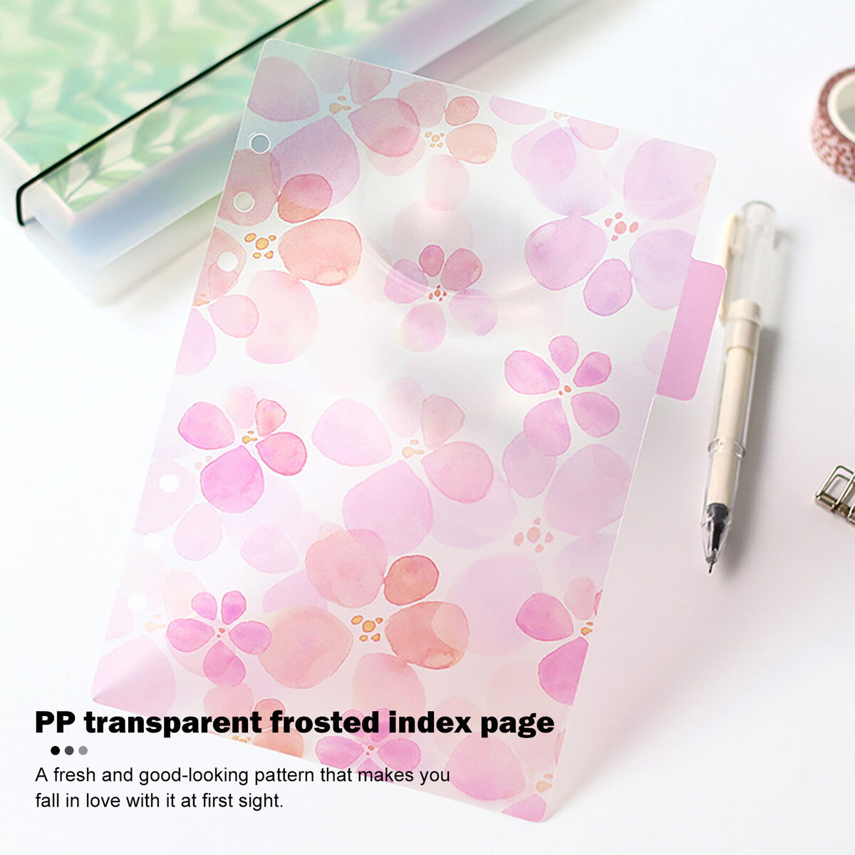 6-Ring Loose Leaf Binder Journal Transparent Notebook Insert Pages (A5)