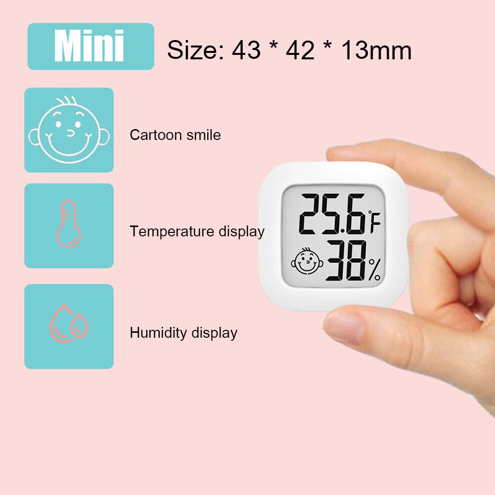 Mini Indoor Thermometer Digital Temperature Baby Room Hygrometer Gauge Home