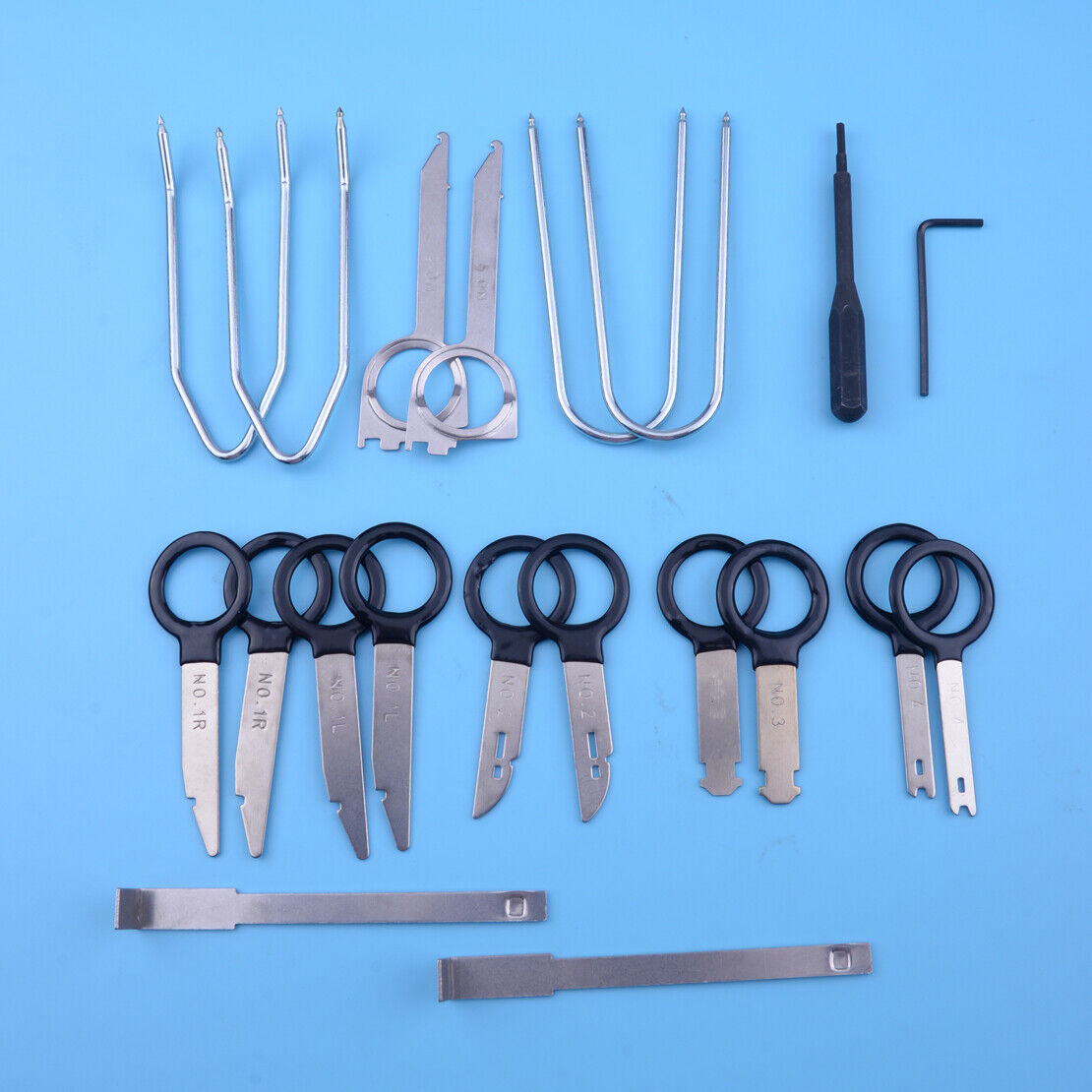 20Pcs Car Interior Radio Removal Install Tool Audio Stereo CD Release Key Kit Ld