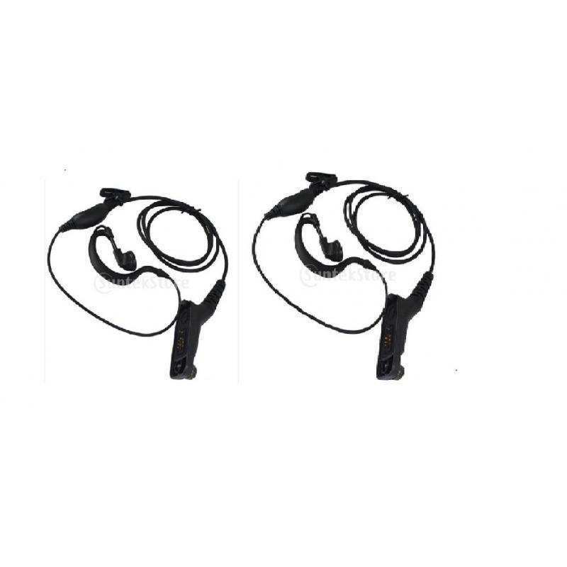 2x G-Shape Earphone PTT with Microphone for  XPR 6580/XPR 7550e