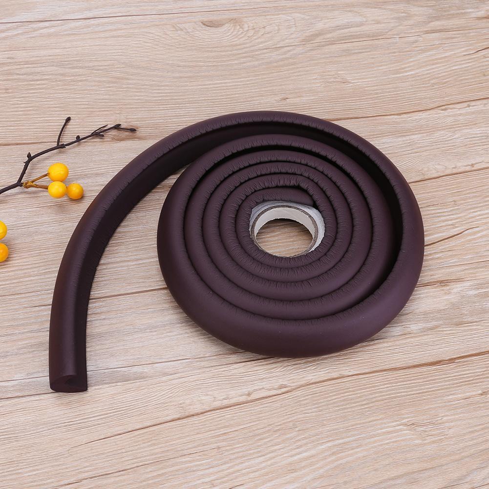 2m Baby Safety Desk Edge Corner Cushion Guard Strip Softener Bumper(Coffee)