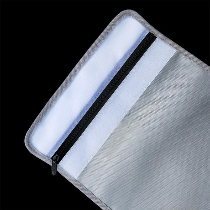 Fireproof Safe Bag Non-Itchy Silicone Coated File Storage (2000?) with Zipper
