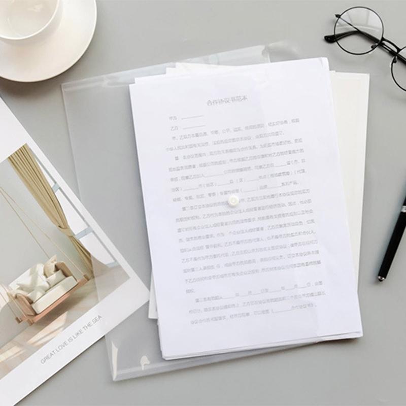 10Pcs A4 Folders Document Organizer Bags Waterproof Receipt Wallets Snap Closure