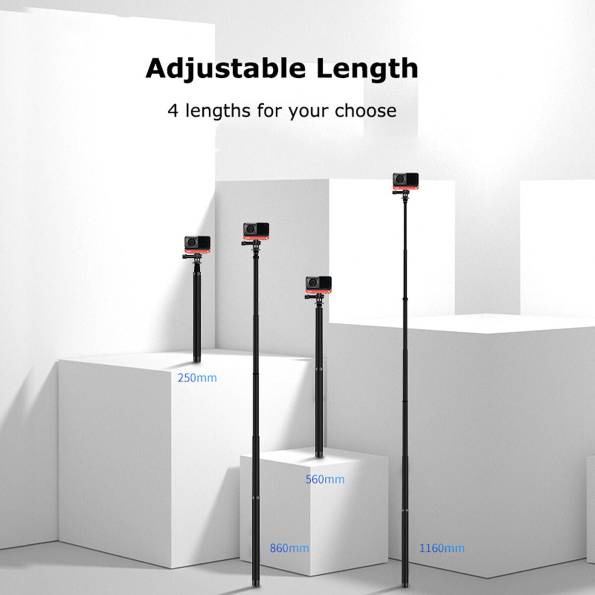 Selfie Stick 1.16 m Super Long Mobile Phone Holder Anti-Shake Live Support Stand