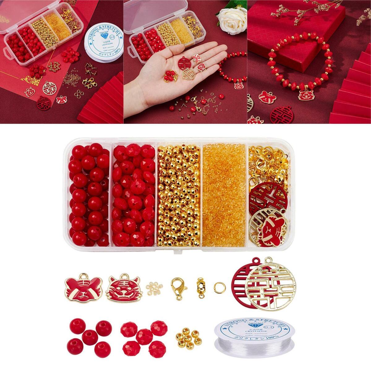 Bracelet Making Kit Assorted  with Elastic String Cords