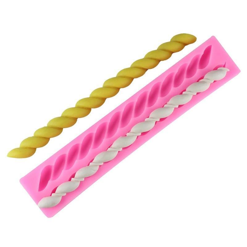 Rope Shaped Silicone Fondant Molds DIY Hemp Rope Chocolate Decoration Cake Decor