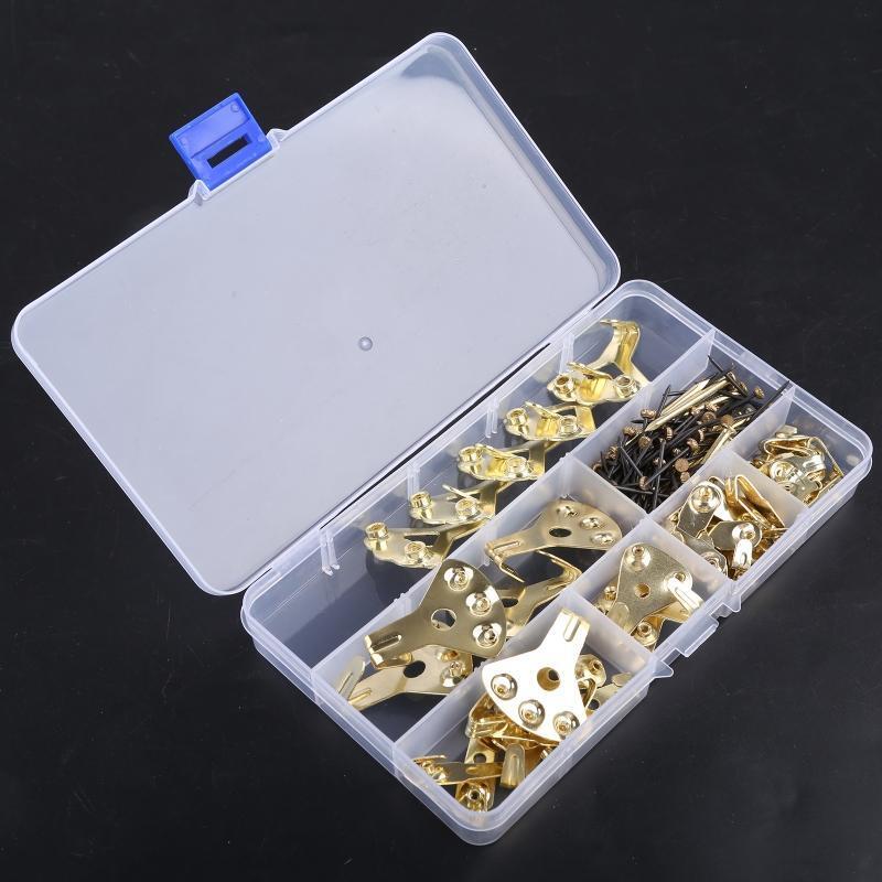 130pcs Heavy Duty Picture Hanging Kit Photo Frame Hooks Nails Hanger For Wall