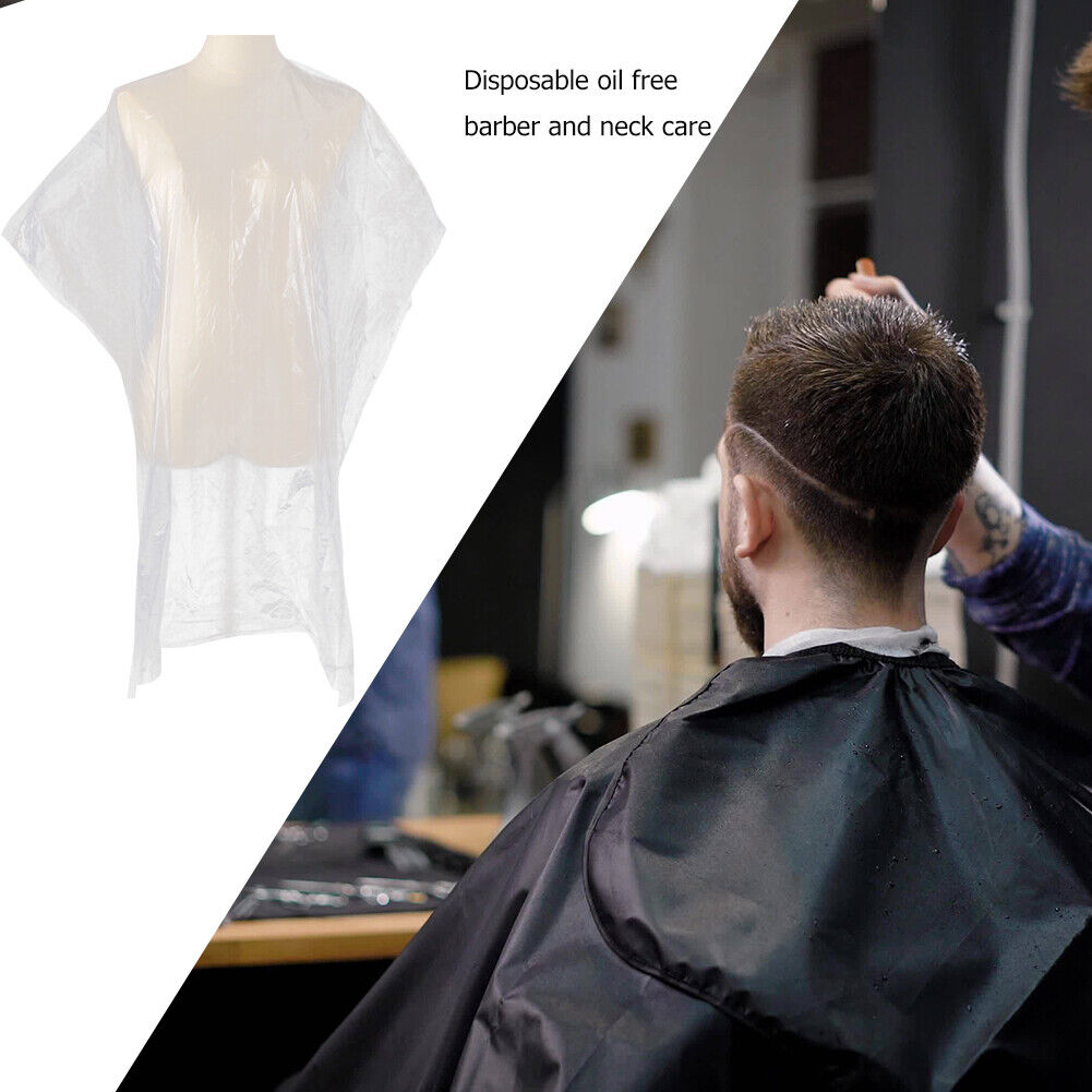 50pcs Waterproof Disposable Apron Salon Hair Cut Perm Dye Cape Gown Wrap