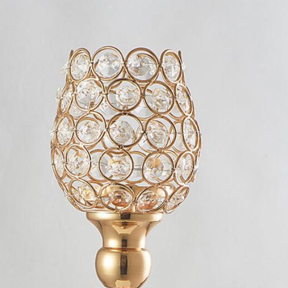 2x Crystal Candle Holders Pillar Candlesticks Party Decor Ornaments