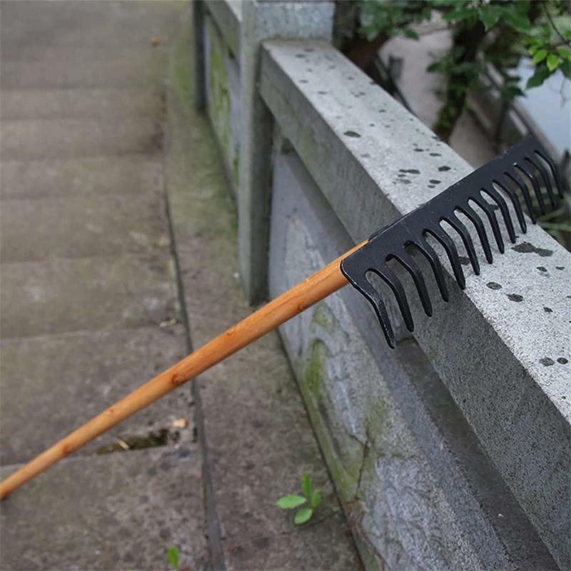 Super Practical Heavy Duty Carbon Steel Garden Rakes 14 Teeth Hand Tools