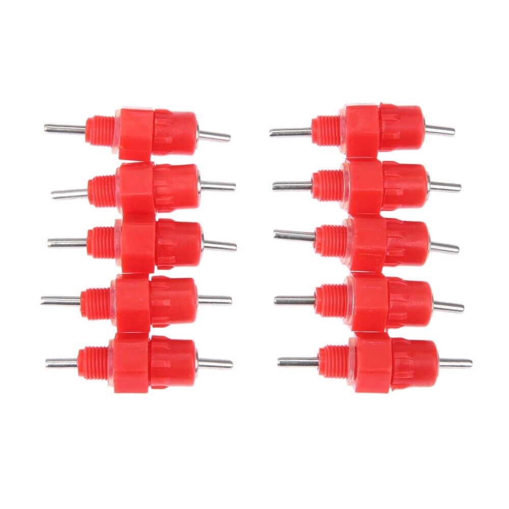 10 PCS Animal Duck Chicken Water Nipple Steel Ball Automatic Dispenser Screw