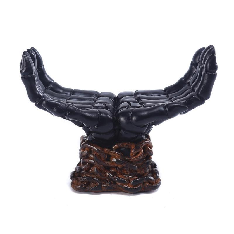 Palm Decorative Candle Holder Creative Gassho Candlestick Candles Tray Decor