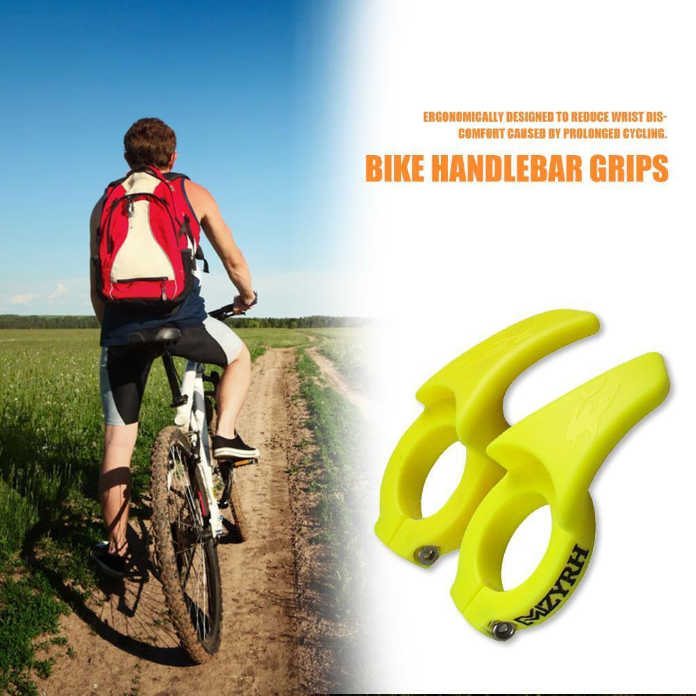 1 Pair Nylon Bike Handlebar Grips Bicycle Cycling Handle Bar End (Yellow)