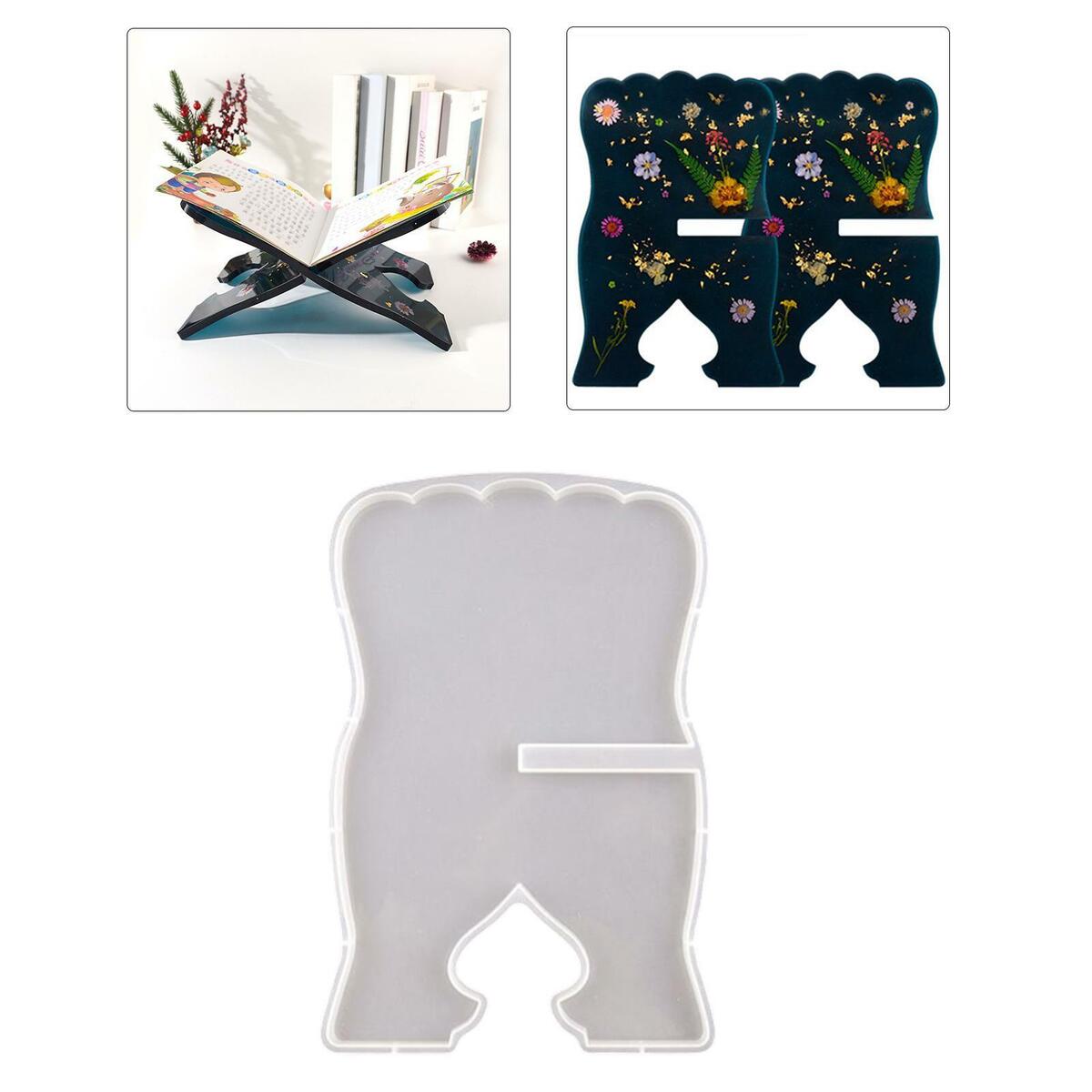 Reading Book Stand Silicone Mold Crafting Handmade Cookbook Stand Mould