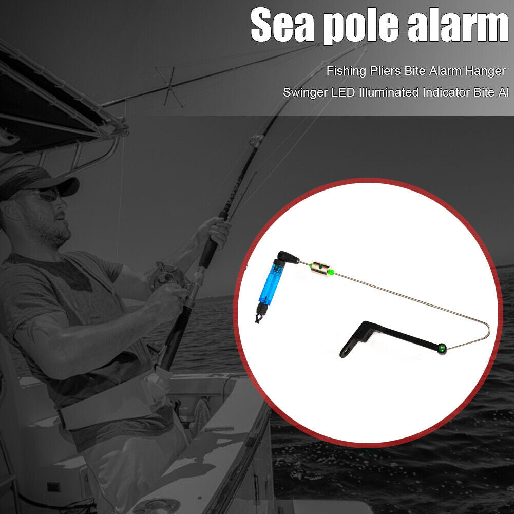 Fishing Wobbler Chain Hanger LED Bite Alarm Indicator Night Fishing Tackle