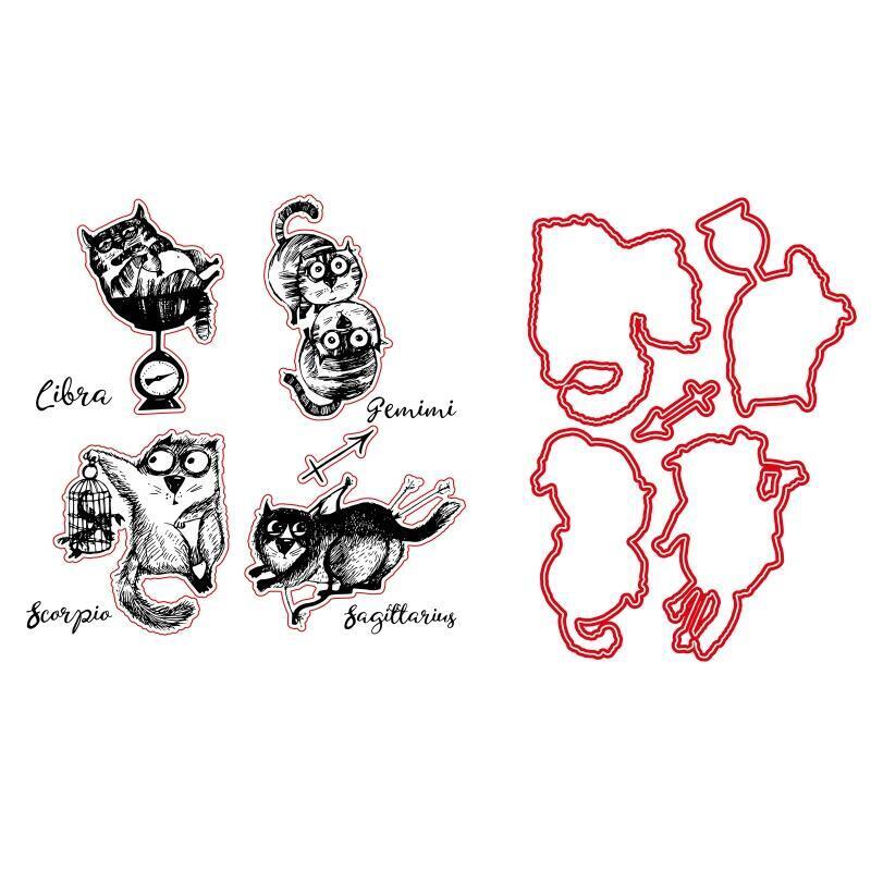 Animal Entertainment Metal Cutting Dies and Stamps Stencils Set DIY Crafts