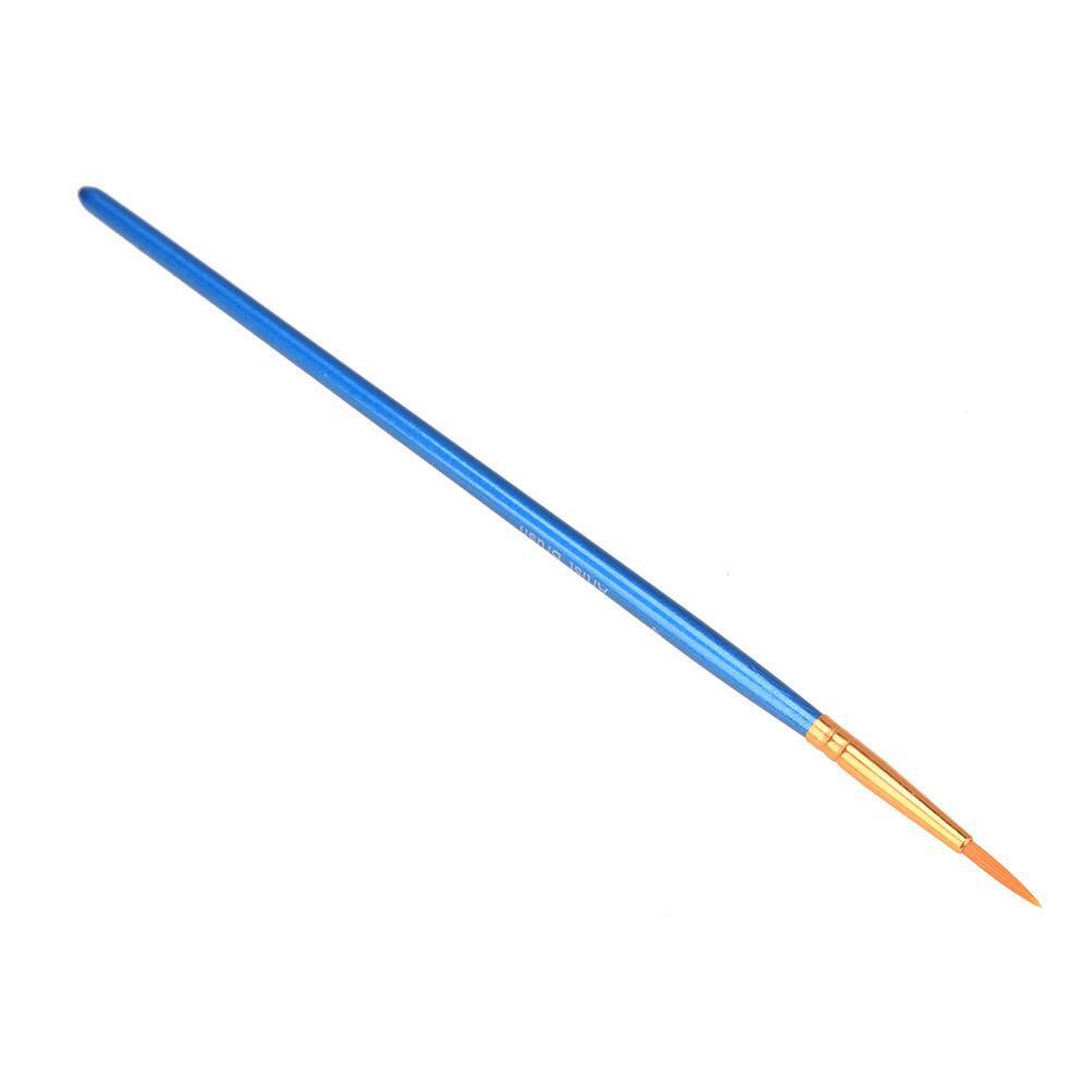10pcs Blue Watercolor Gouache Paint Brushes Nylon Hair Painting Brush Set
